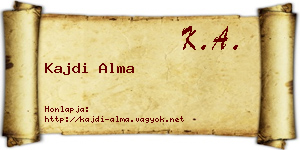 Kajdi Alma névjegykártya